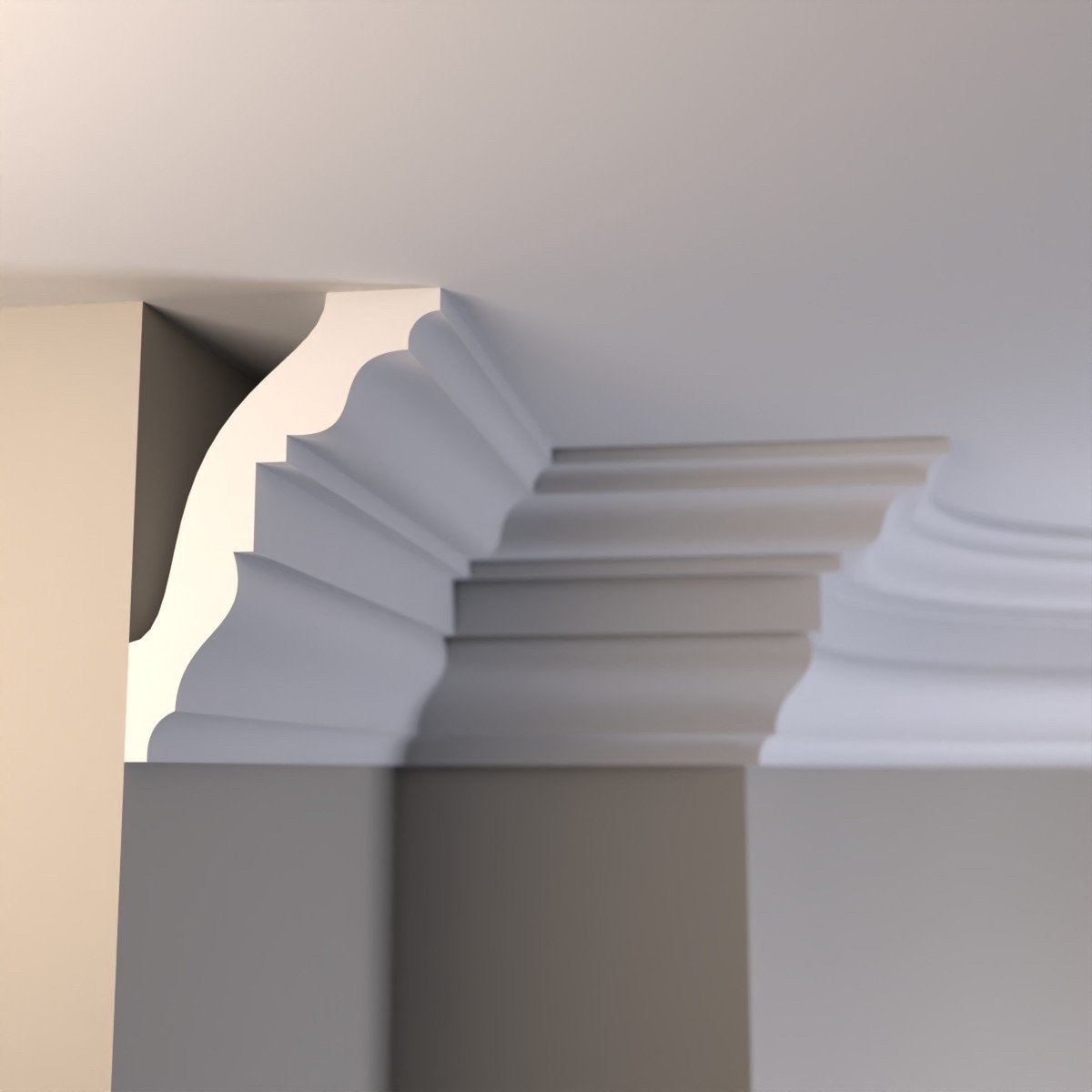 Гіпсовий карніз 120х80мм / 80х40мм, фото 1