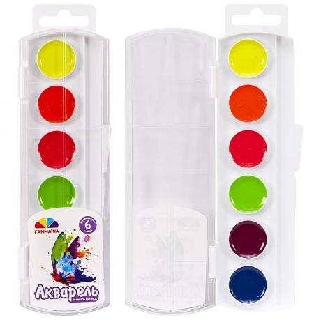 Від 2 шт. Акварель 6кол. флуор.."Творчість" пластик 400116 купити дешево оптом в інтернет-магазині
