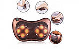 Роликовий масажер з підігріванням для спини і шиї Massage pillow, фото 3