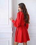 Плаття міні з глибоким декольте Люкс червоне (різні кольори) XS S M L, фото 8