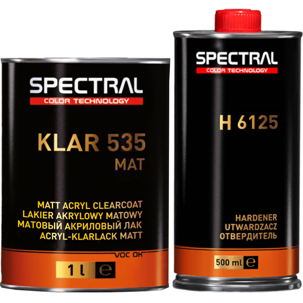 Лак акриловый матовый Spectral KLAR 535 MAT 2:1, 1 л + 500 мл Комплект ...
