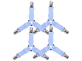 Кліпси- затиск для простирадлом Clip 4 шт  Синій Хіт продажу!