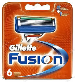 Gillette Fusion 6 шт. в упаковці змінні касети для гоління