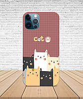 Матовий Чохол iPhone 13 Pro Коти візерунок з принтом
