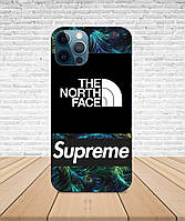 Матовый Чехол iPhone 13 pro max В стиле Supreme TNF с принтом