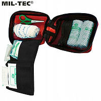 Військова сумка аптечка на пояс для ЗСУ. Тактична Аптечка першої допомоги Mil-Tec MIDL RED 10 предметів.