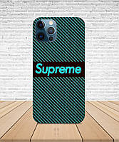 Матовый Чехол iPhone 13 pro max В стиле Supreme с принтом