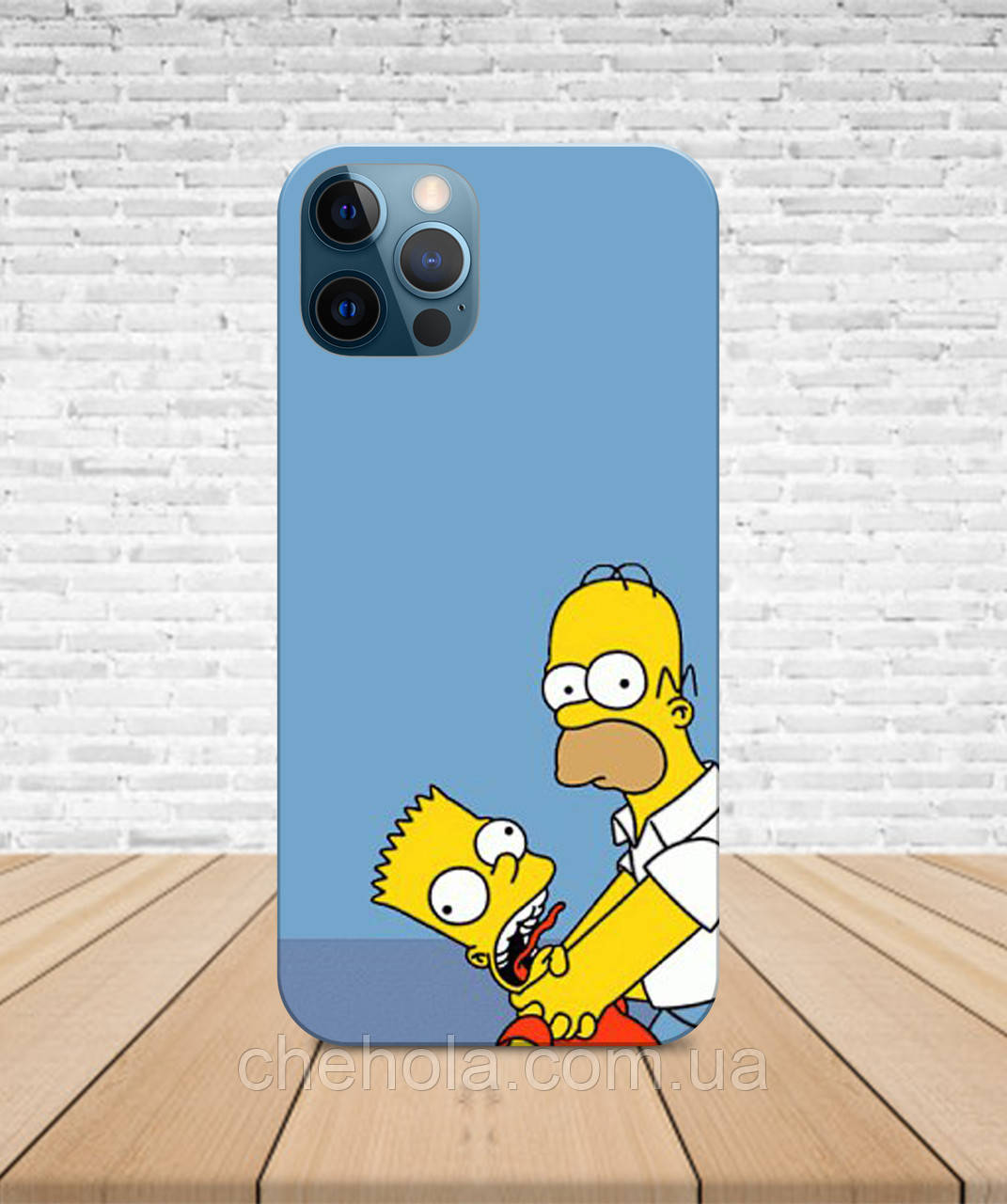 Матовый Чехол iPhone 13 pro Барт Гомер Симпсон с принтом - фото 1 - id-p1683523974