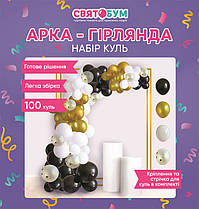 Арка-гірлянда з повітряних куль золота