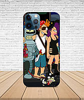 Матовый Чехол iPhone 13 pro max Футурама с принтом