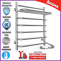 Сушарка для рушників Laris Стандарт з полицею П7 Е з полицею 500 х 660 73207178 під'єднання праворуч