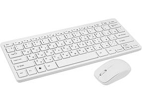 Бездротовий міні комплект (клавіатура та мишка) K03 White (7843)