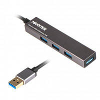 Адаптер Концентратор USB3.0 Maxxter HU3A-4P-02 (4xUSB3.0) (код 126089)