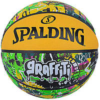 Мяч баскетбольный Spalding Graffiti размер 7 резиновый для игры на улице (84374Z)