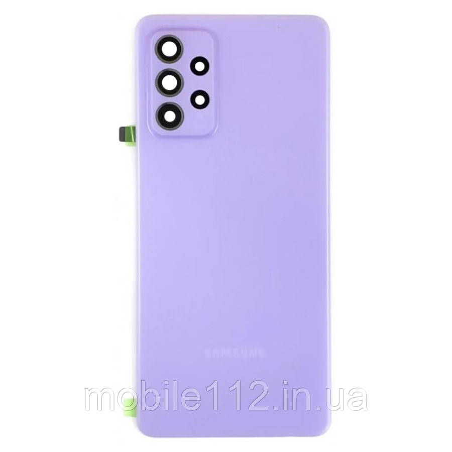 Задня кришка Samsung Galaxy A72 A725F, A72 5G A726B (фіолетова оригінал Китай зі склом камери), фото 1