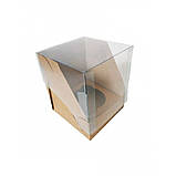 Коробка для 1 капкейка Акваріум крафт, 90*90*110, фото 2