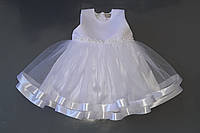 Праздничное белое пышное платье, для самых маленьких «Цветочка», размер 56