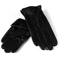 Перчатка Мужская кожа Paidi 231-6 black плюш Мужские кожаные перчатки оптом