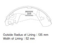 Колодки задние тормозные HYUNDAI H-1 H-200 2,4 2,5CRDI 2,5TD 97-