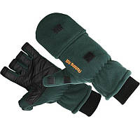 Перчатки варежки флисовые Fishing ROI Fleece glover Dark Green размер L