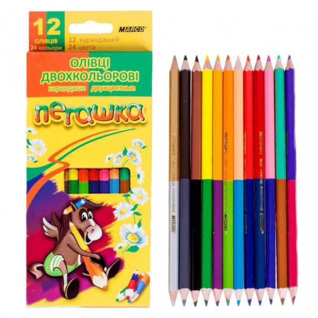 Набір кольорових олівців Пегашка, 24 кв.