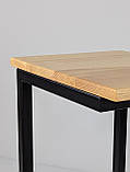 Чорний придиванний столик "CHILL" з масиву дерева та металу, фото 5