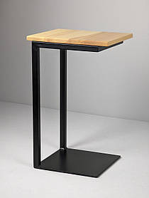 Чорний придиванний столик "CHILL" з масиву дерева та металу
