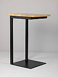 Чорний придиванний столик "CHILL" з масиву дерева та металу, фото 3