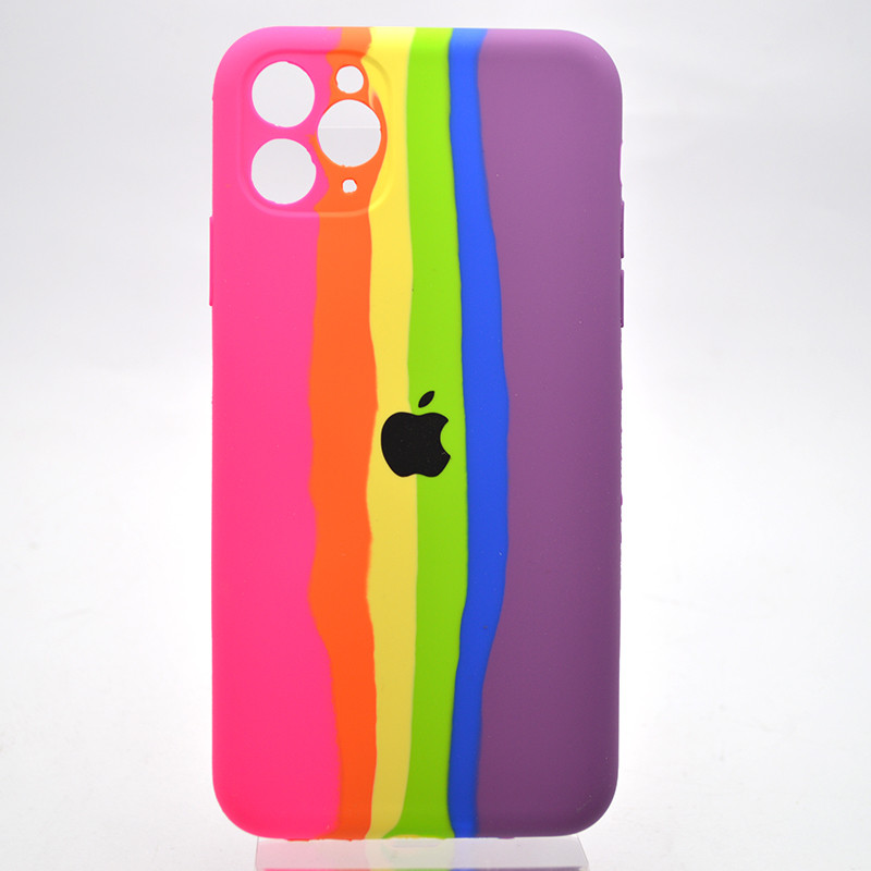 Чохол накладка Silicon Case Rainbow Full Camera для iPhone 11 Pro Max No6, фото 1