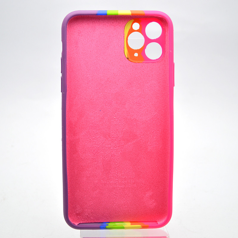 Чохол накладка Silicon Case Rainbow Full Camera для iPhone 11 Pro Max No6, фото 4