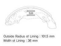 Колодки задние тормозные HYNDAI MATRIX ELANTRA, KIA CERATO 1,6 1,5 1,8 2,0 00-