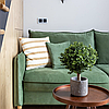 Маленький розкладний диван для кухні MeBelle NORDIK-150 зі спальним місцем, преміальний жовтий велюр, фото 3
