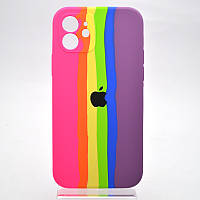 Чехол накладка Silicon Case Rainbow Full Camera для iPhone 12 №5