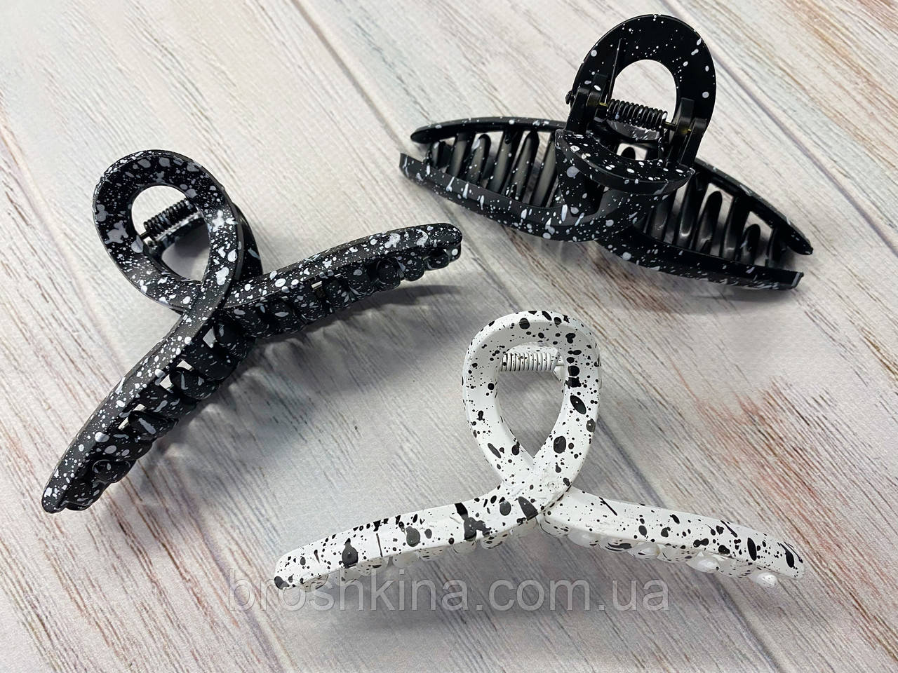 Краби для волосся 10.5 см пластик 12 шт./пач., фото 1