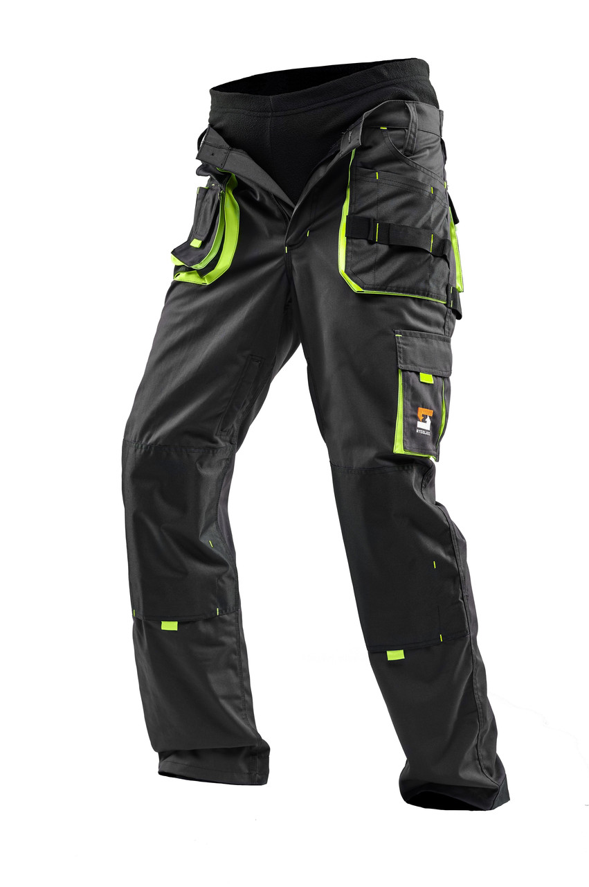 Штани робочі-захисні зі знімною утепленою підкладкою SteelUZ 4S LIME (зріст 176 см) - фото 1 - id-p1626360950