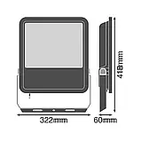 Прожектор світлодіодний Ledvance 4058075423695, 125Вт, 13750Lm, IP65, 3000K, чёрный, фото 3