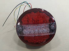 Ліхтар задній круглий LED (червоно-білий) з покажчиком повороту (TEMPEST) TP 97-27-94