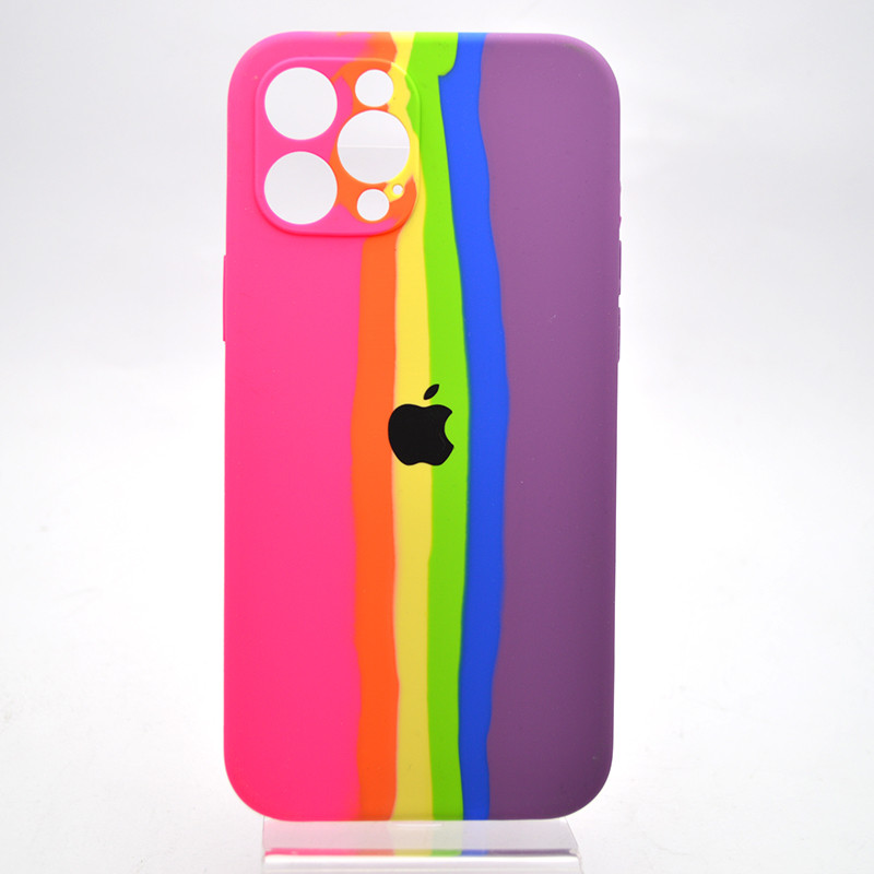 Чохол накладка Silicon Case Rainbow Full Camera для iPhone 12 Pro Max №5, фото 1
