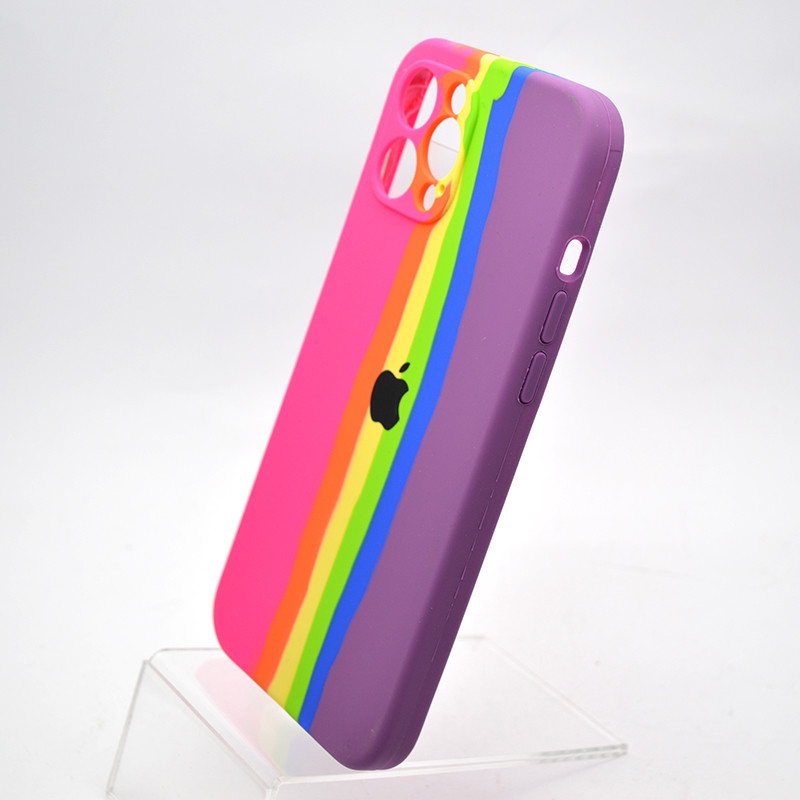 Чохол накладка Silicon Case Rainbow Full Camera для iPhone 12 Pro Max №5, фото 3