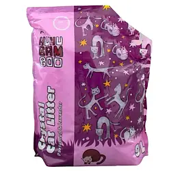 Наповнювач для туалетів кішок SILICA GEL CRYSTAL CAT з лавандою, 9 л