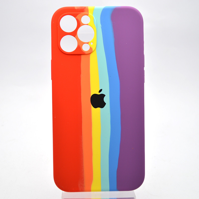 Чохол накладка Silicon Case Rainbow Full Camera для iPhone 12 Pro Max №6, фото 1