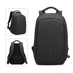 Місткий рюкзак-антивор Bobby 45х30х16,5 см з USB, Чорний / Універсальний рюкзак для ноутбука
