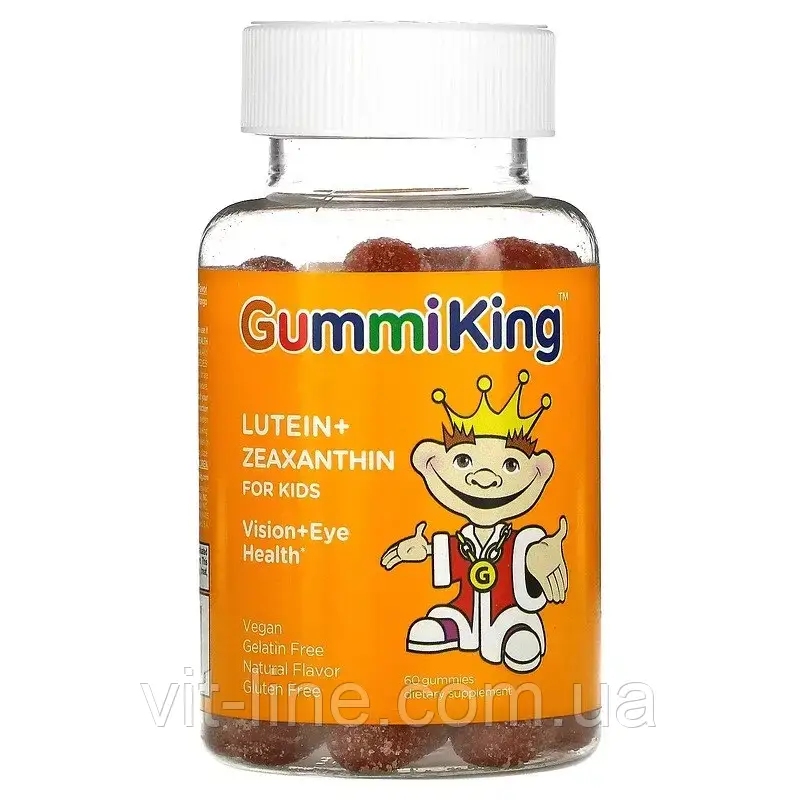GummiKing лютеїн + зеаксантин для дітей манго 60 жувальних таблеток