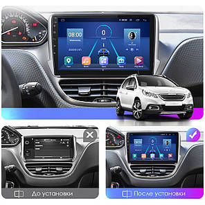 Штатна магнітола 10" Lesko для Peugeot 2008 I 2013-2016 6/128Gb 4G Wi-Fi GPS Top Пежо, фото 4