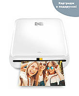 Фотопринтер моментальной печати Kodak Step iOS & Android White + Набор бумаги в Подарок