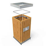 Вуличні урни з металу та дерева на замовлення від виробника, фото 2