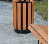 Вуличні урни з металу та дерева на замовлення від виробника, фото 3
