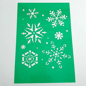 Трафарет Сніжинки No3 9.5х14.5 см