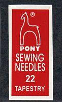 Набор иголок вышивальных Pony (Индия) №22 (25 иголок)