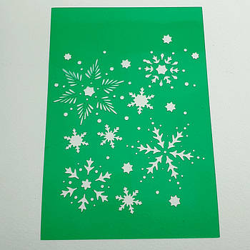 Трафарет Сніжинки No4 9.5х14.5 см